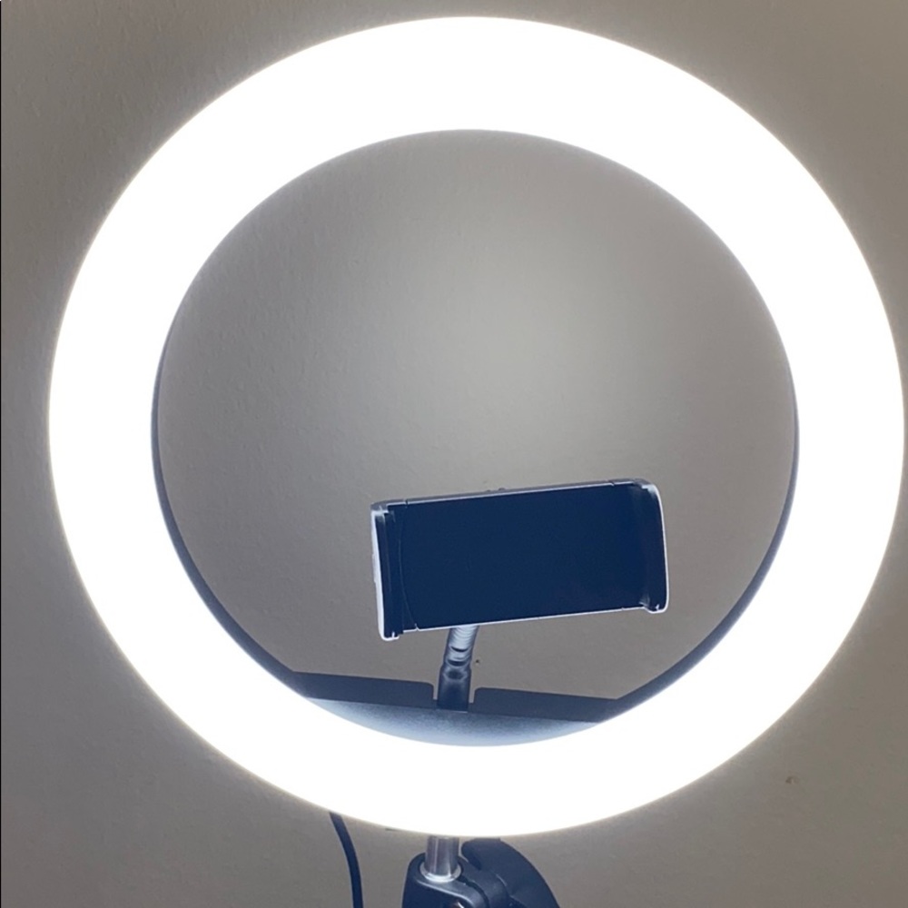 LED Ring Light w/ Tripod & 2 Phone Holders.